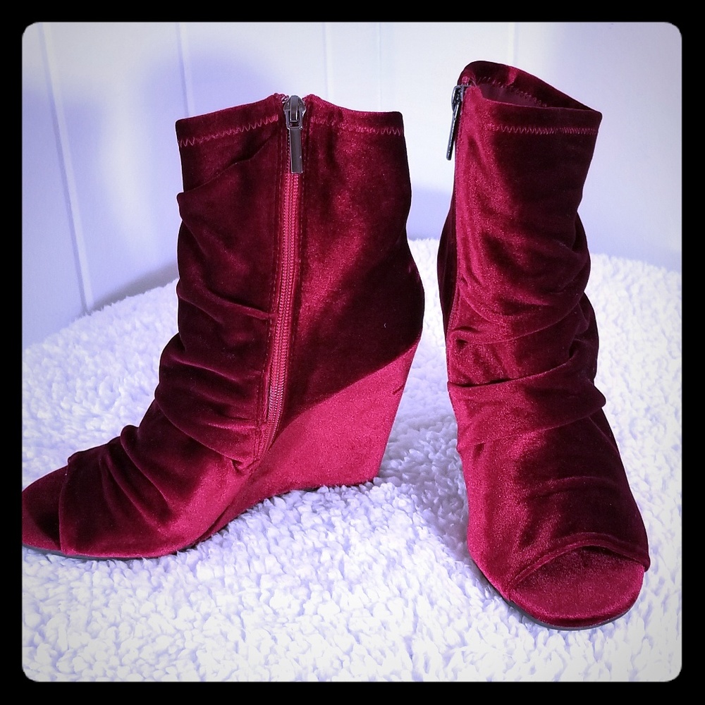 Ashley Stewart Open Toe Boots
